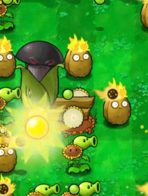 用玉米蘑菇加农炮打僵尸