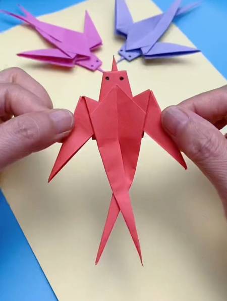 纸燕子的折法图图片
