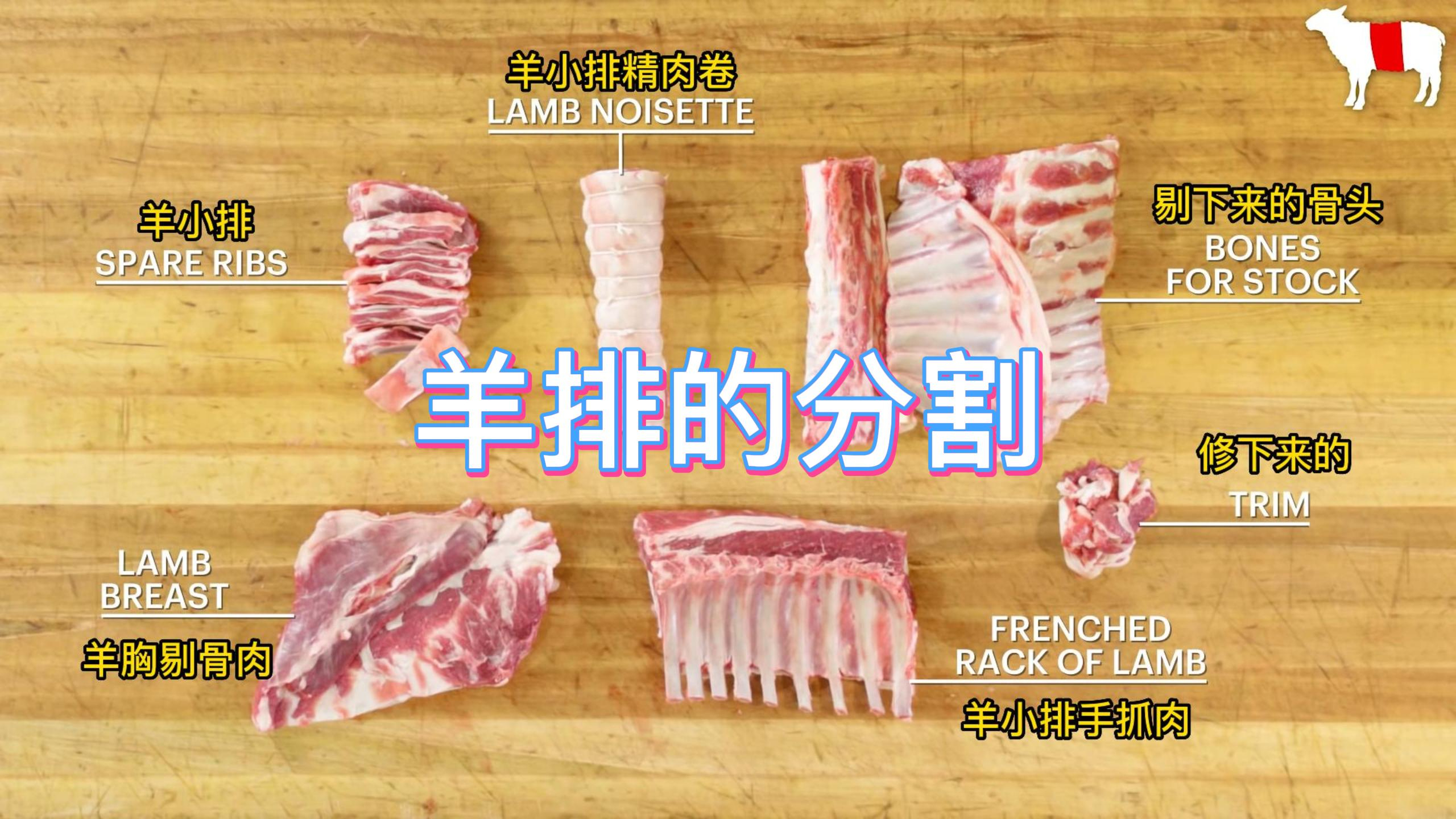 羊排的分割方法教程