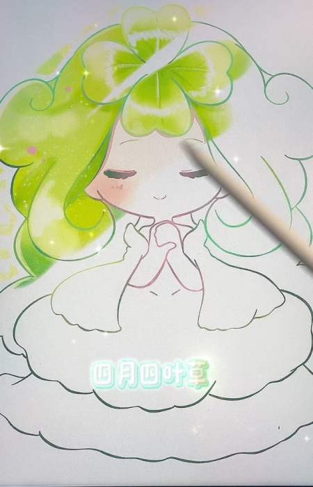 十二星座花朵公主动漫简笔画,超可爱简笔画小公主,人物手绘画-度小视