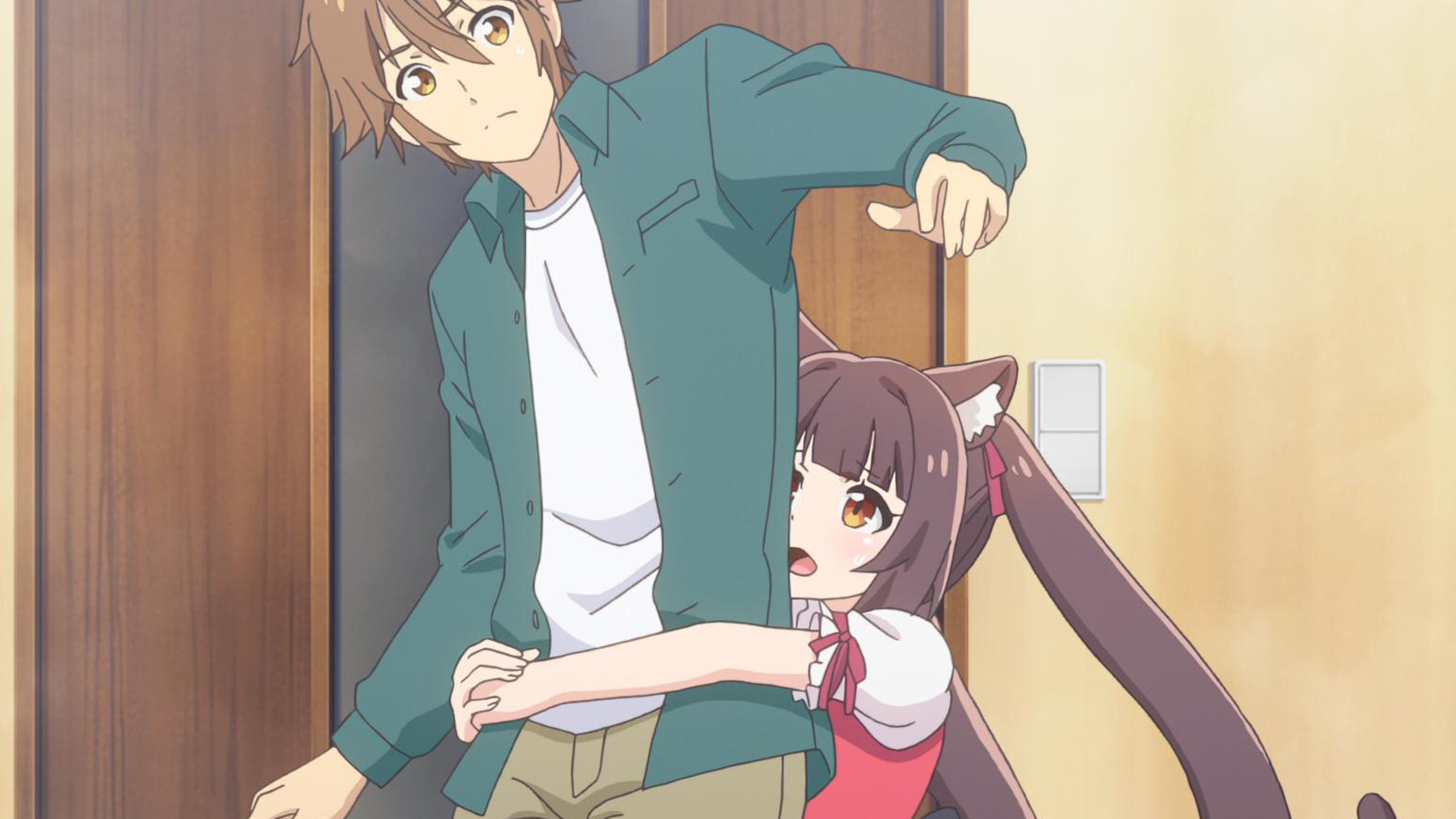 男主刚想上厕所,却被猫娘死死地抱住