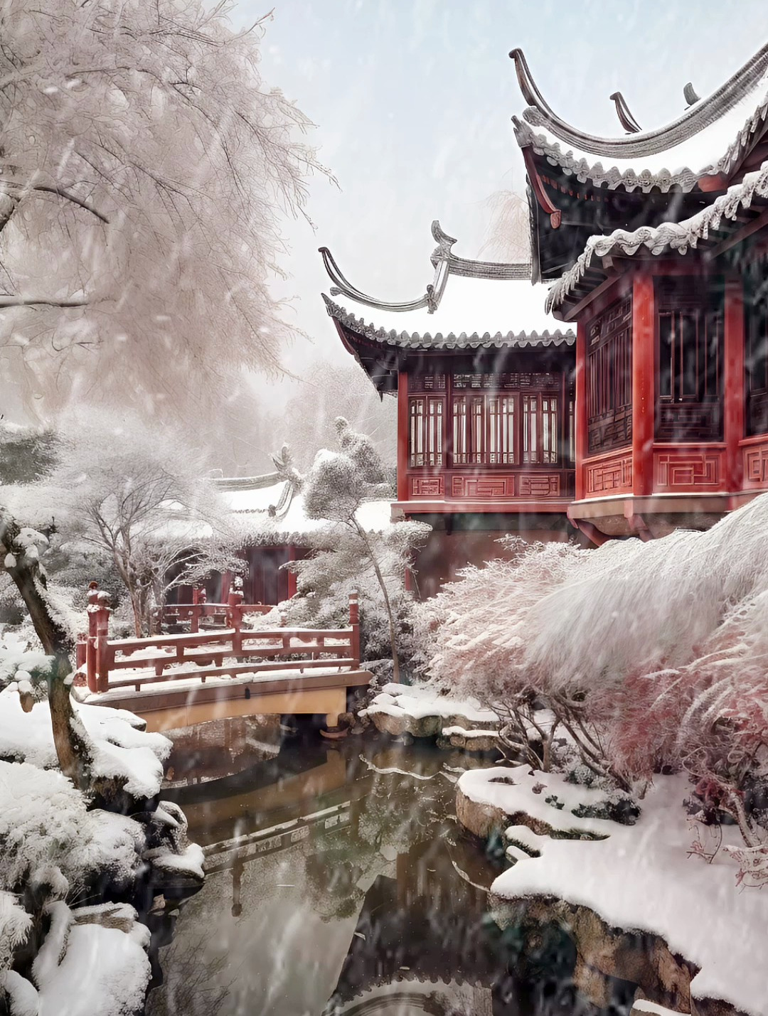 你们想看的园林雪景