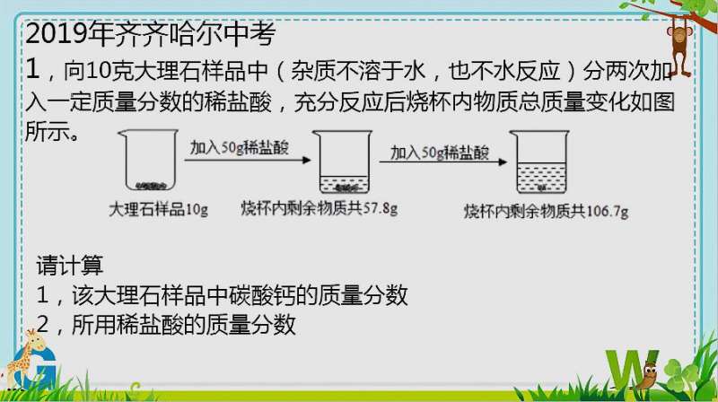 中考化学:中考高频考点,碳酸钙和稀盐酸的反应