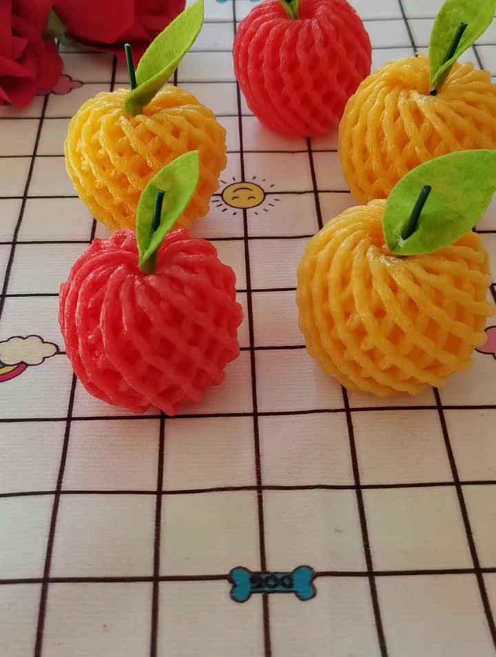 水果网不要扔,做几个苹果给宝贝交作业吧 幼儿园手工 创意手工