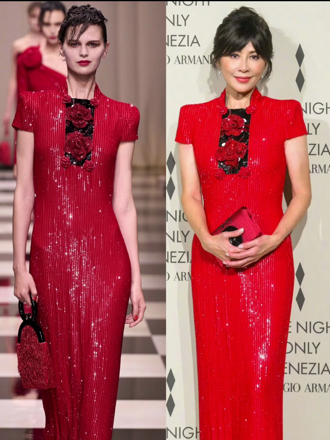 威尼斯电影节刘嘉玲的三套阿玛尼高定