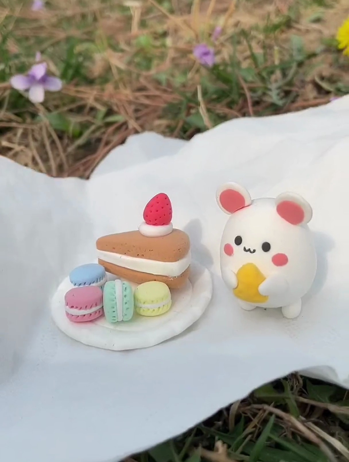 黏土蛋糕马卡龙饼干教程,超轻黏土马卡龙饼干点心手工教程 黏土