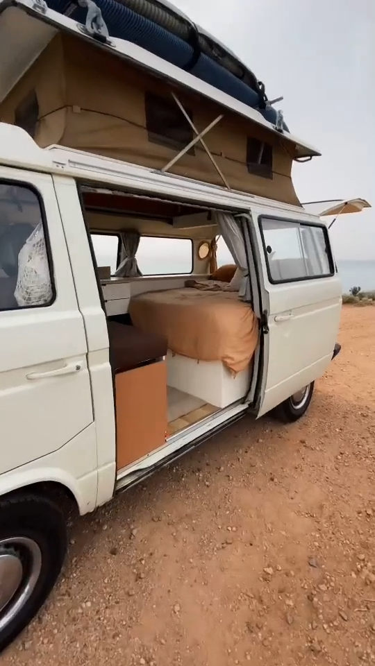 大众t3露营车 露营车 床车 升顶房车-度小视