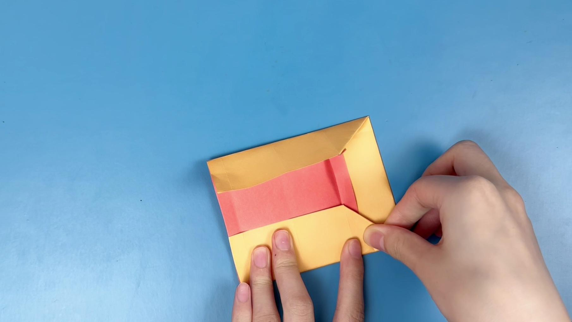 纸盒子手工制作,用彩纸折一个实用的长方形盒子,装上饰品美极了