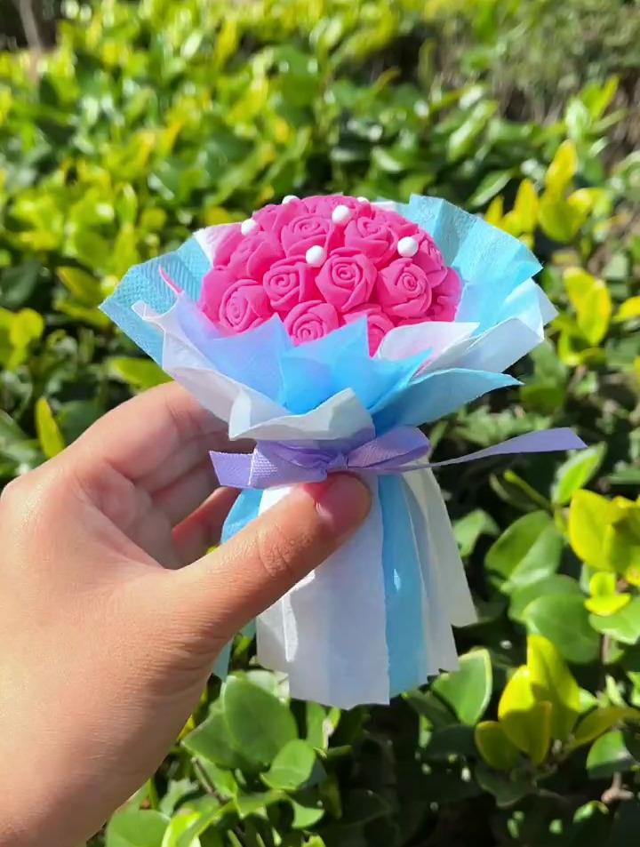 太空泥玫瑰花束,做一个送给妈妈