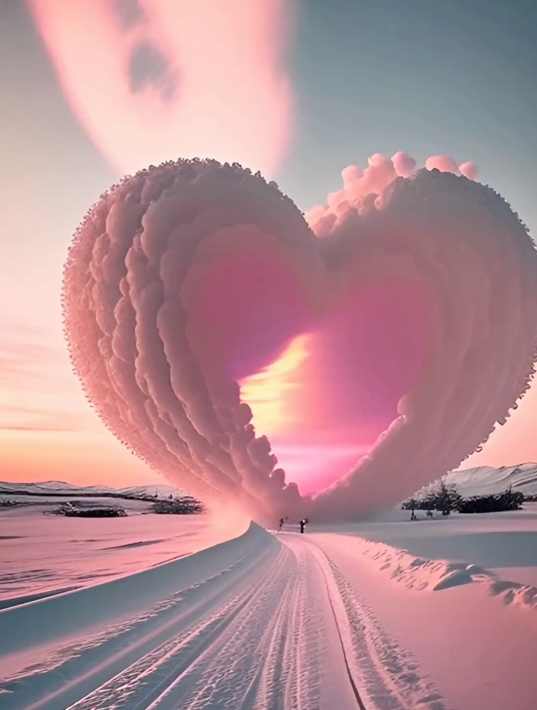 遇到爱心云,当然要和喜欢的人一起看啦.治愈系风景