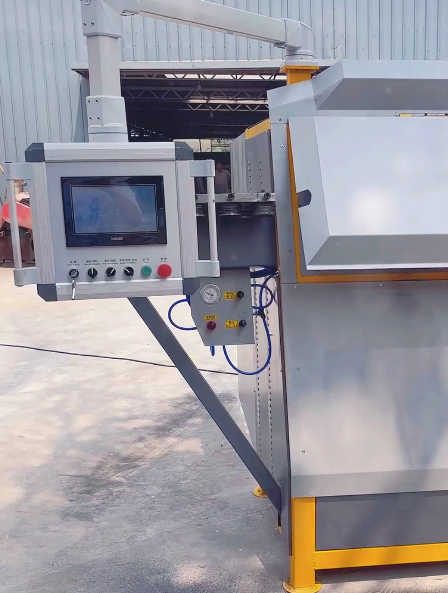 全自动钢筋弯箍板筋一体机,12螺纹自动钢筋套子机 钢筋弯箍机-度小视