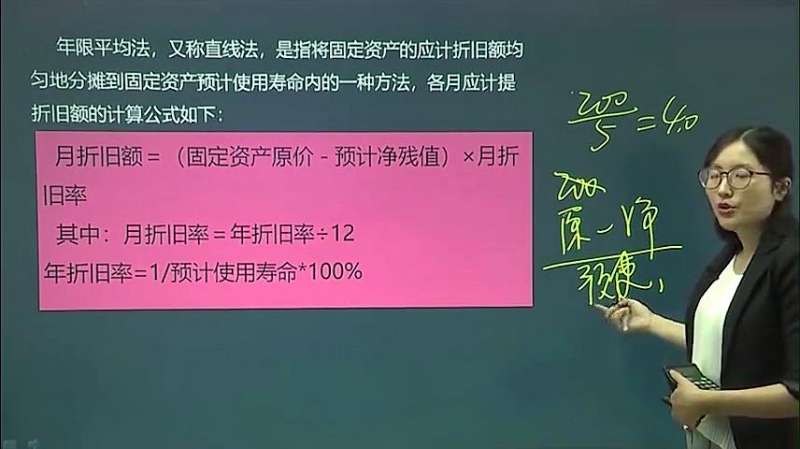 企业固定资产折旧的年限平均法、工作量法,折旧额计算公式