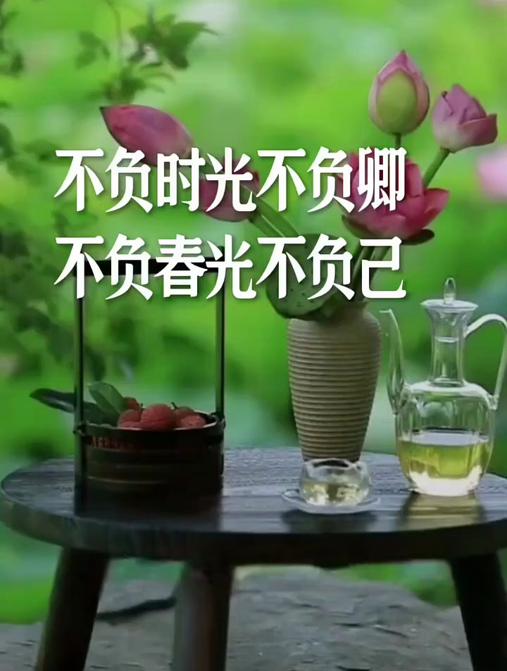 只愿不负时光不负卿,不负春光不负己