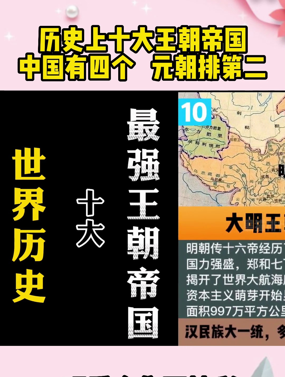 世界历史上十大最强的王朝帝国中国有四个元朝排第二