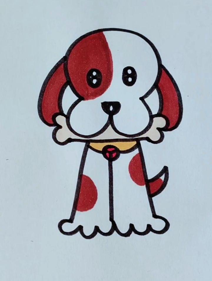 用数字3个3画哈巴狗,画法简单,还超级可爱!-度小视