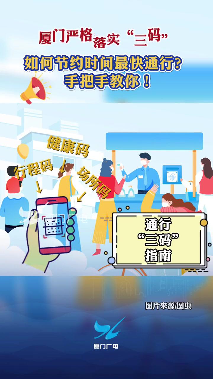 厦门严格落实三码如何节约时间最快通行手把手教你厦门全民防疫新冠