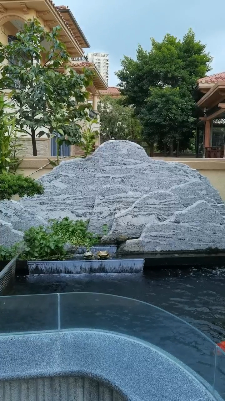 雪浪石造景效果视频