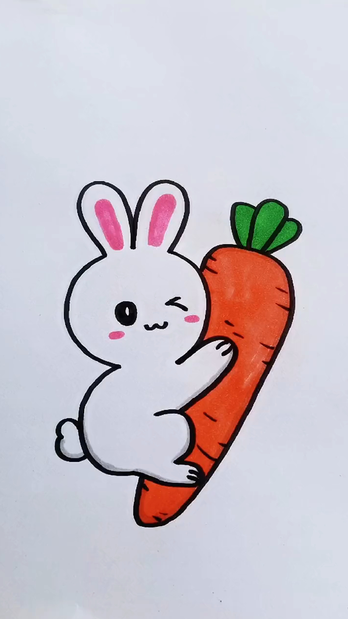 用数字3画小兔子 儿童简笔画