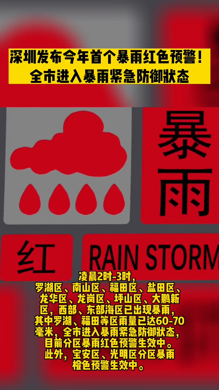 红色预警发布暴雨图片