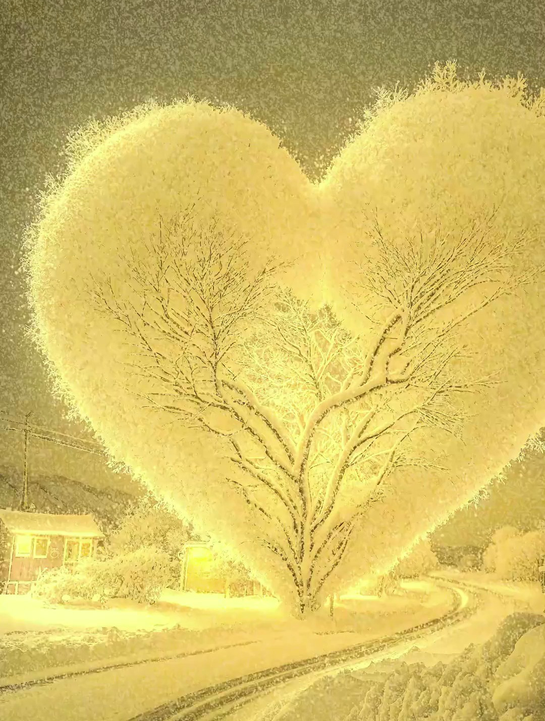 遇到一颗浪漫的爱心树,当然要分享给喜欢的人~!