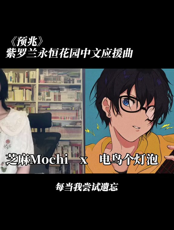 很高兴和@电鸟个灯泡一起给京紫唱歌了!紫罗兰永恒花园薇尔莉特