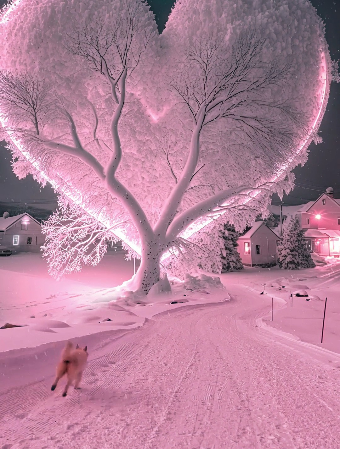 粉色的爱心树好浪漫呀,公主请看-度小视