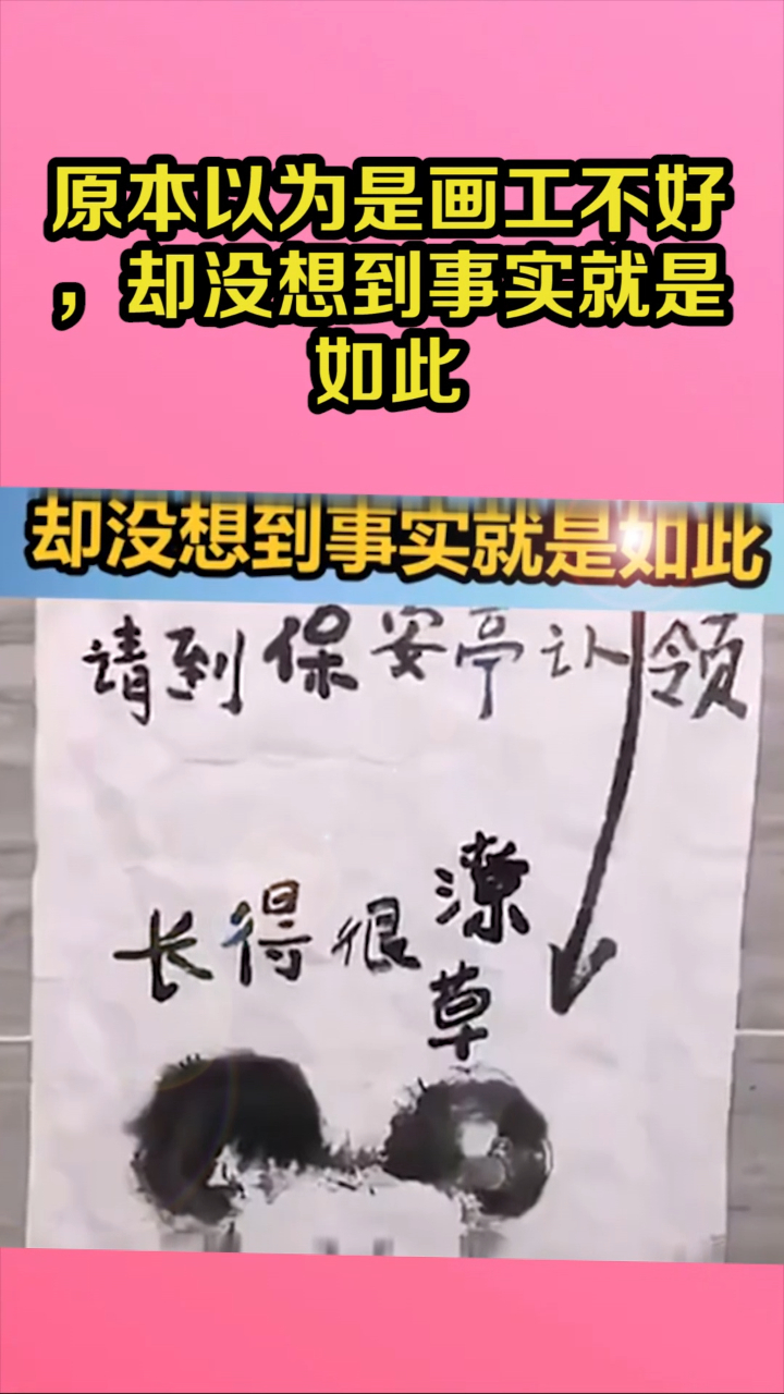 原本以为是画工不好却没想到事实就是如此