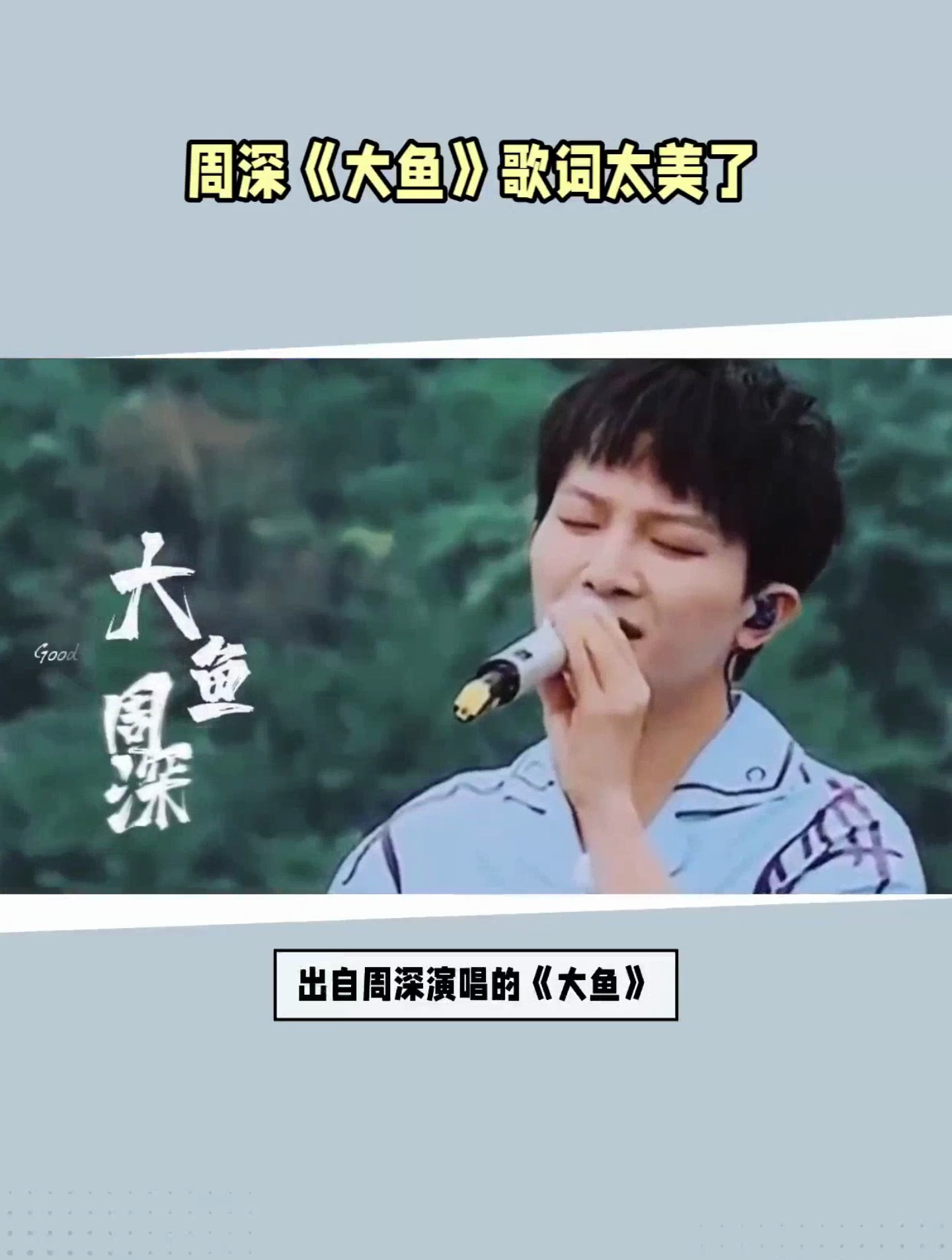周深《大鱼》歌词太美了
