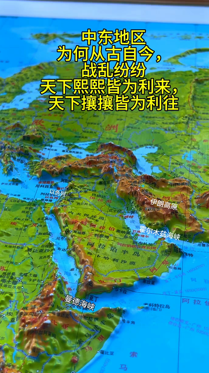 中东地区地形地貌图