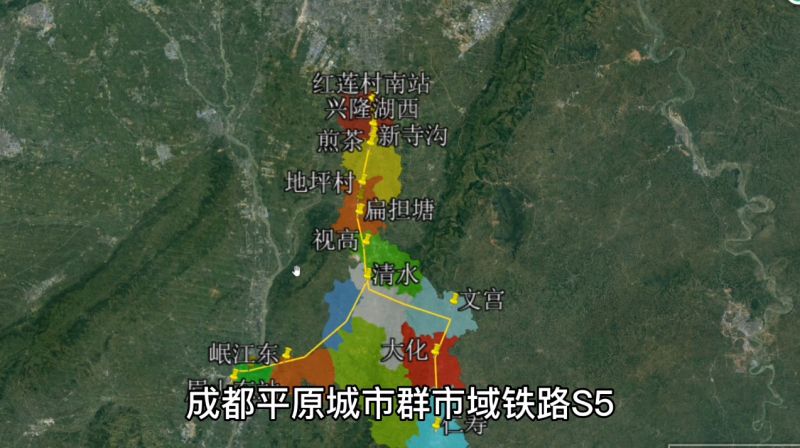 成都市域s5线成都视高仁寿眉山