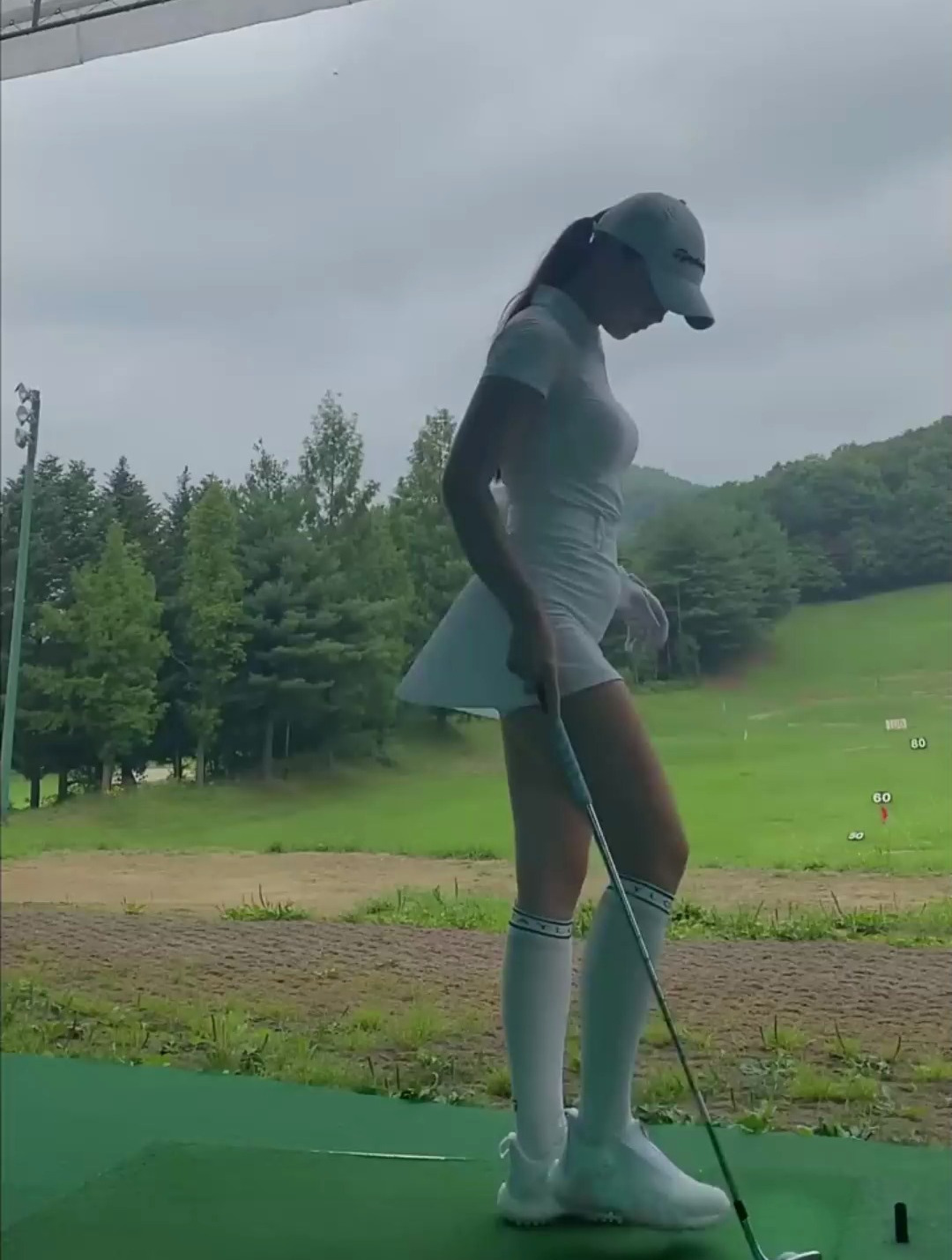 高尔夫球 健身美女 运动