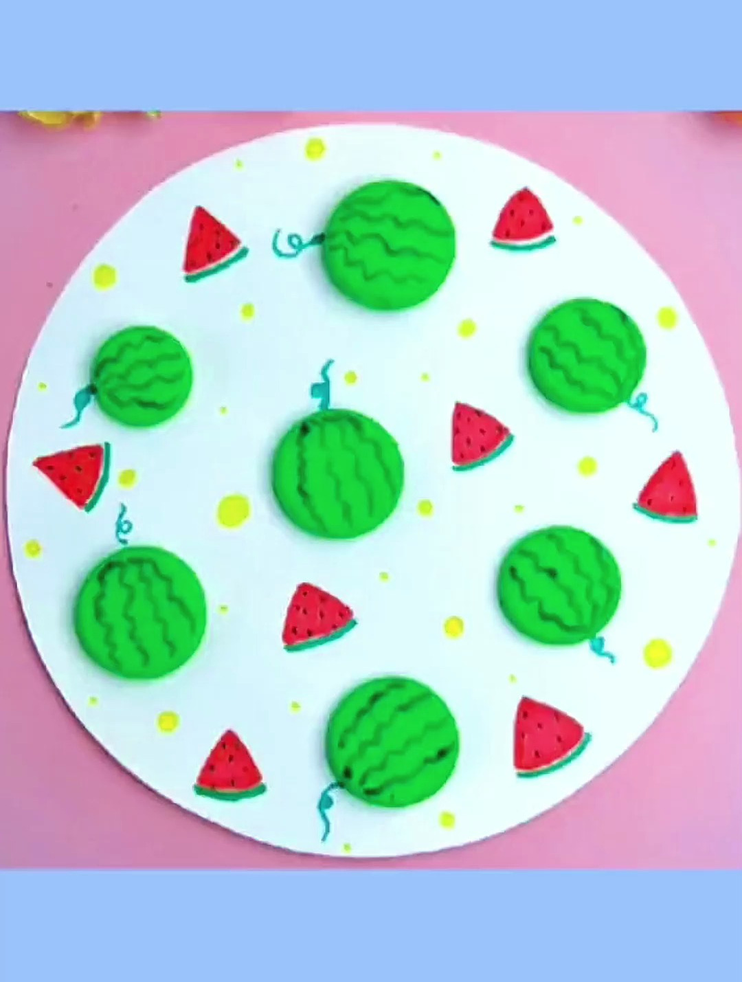 粘土做西瓜简单又好看,一起来试试吧!儿童简笔绘画教学
