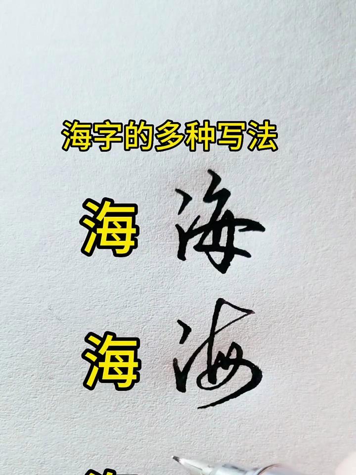 “海”字的多种写法-每日练字