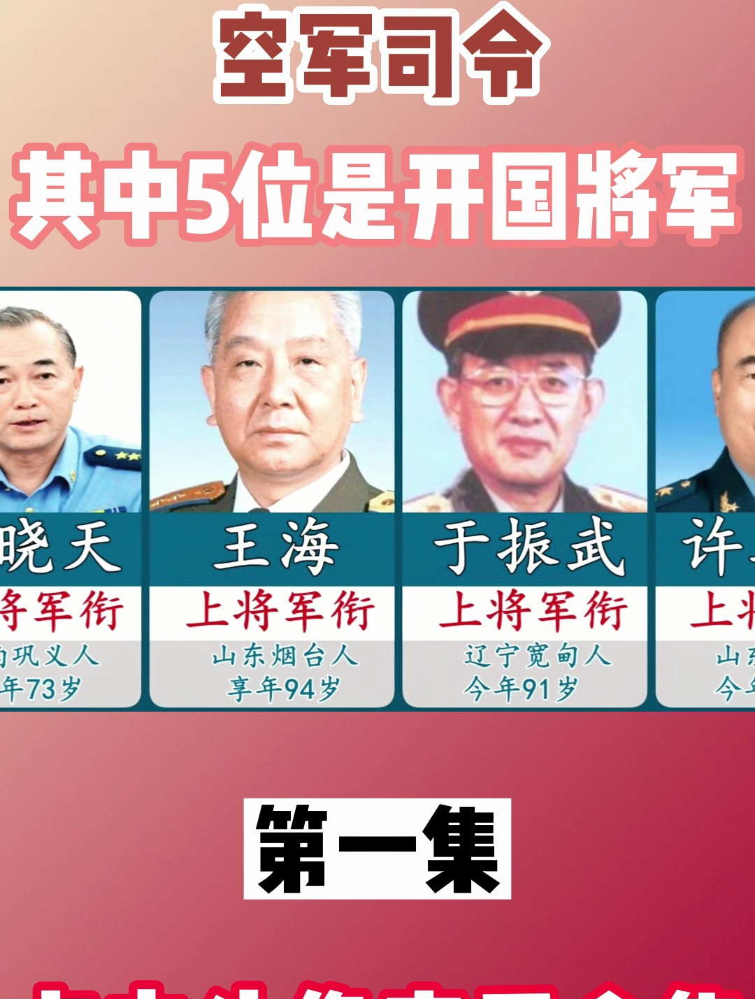 中国空军将军名单图片