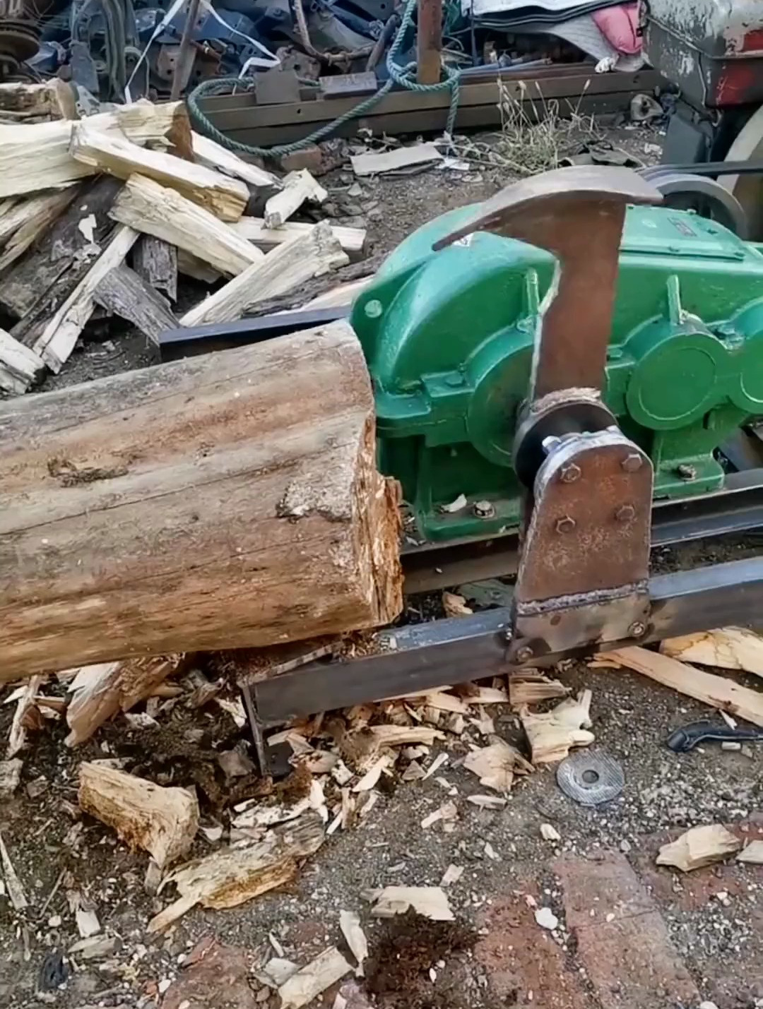 劈柴机,家用电就能用,科技改变生活