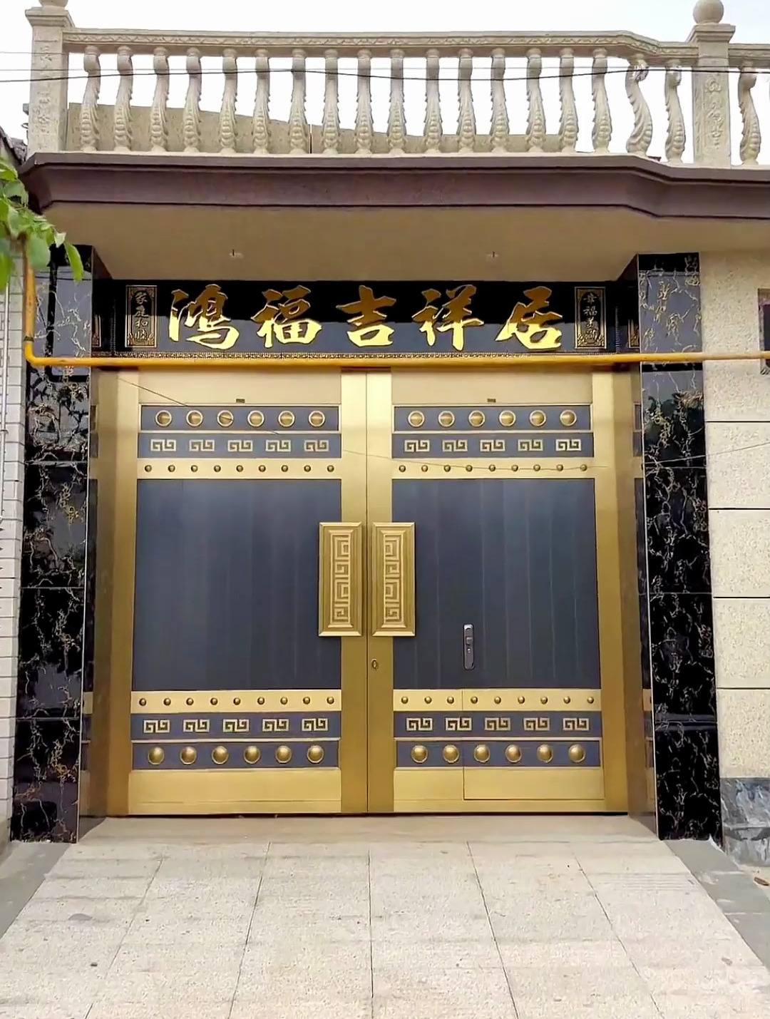 别墅门农村自建别墅铜门不锈钢镀铜门