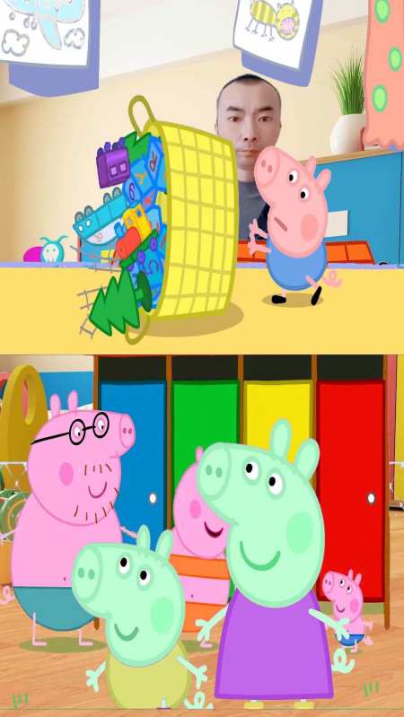 小猪佩奇特效想不到小家伙乔治有个大恐龙玩具