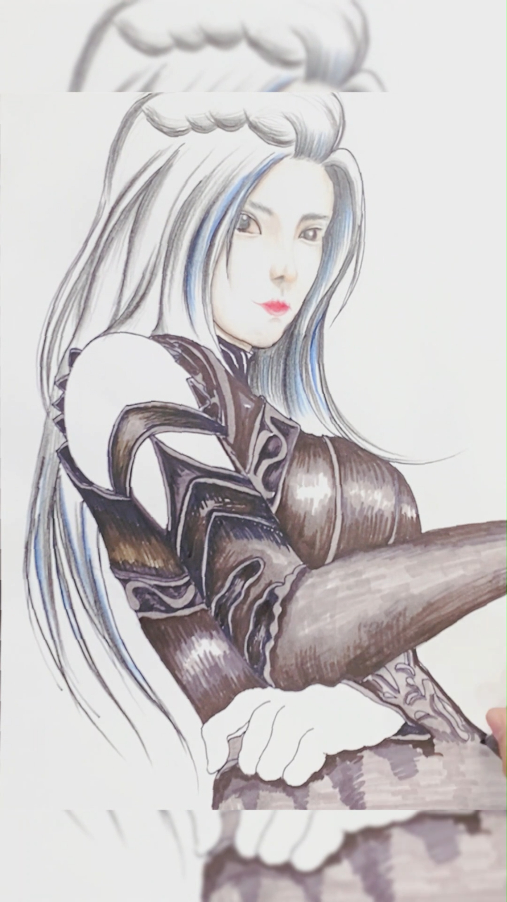 老爸画的斗罗大陆朱竹清vs我画的,你们觉得谁更会画?-度小视