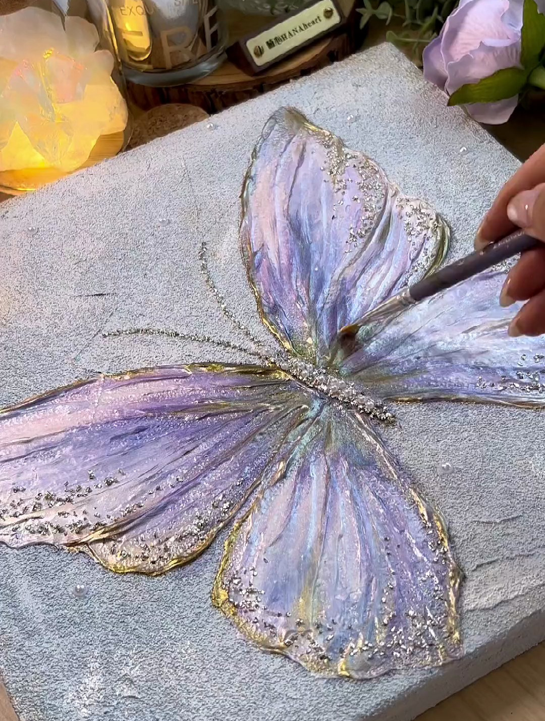 石英砂肌理画 手工diy 沉浸式画画