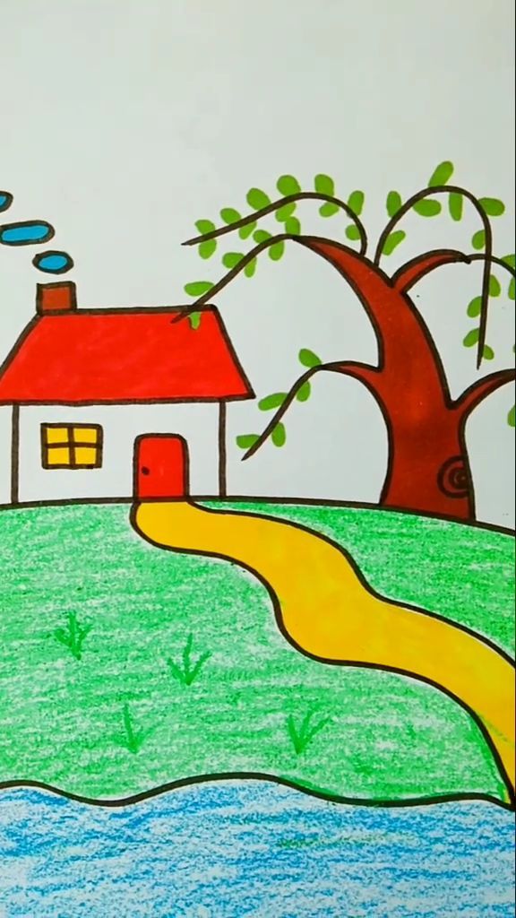 春天的时候一起画一副万物复苏的景象把真的太有趣了
