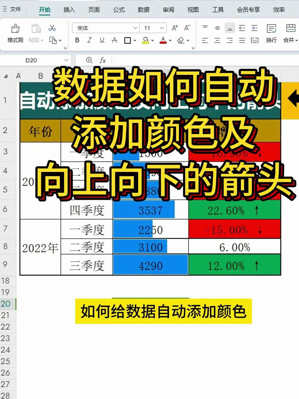 excel设定数值超了变颜色