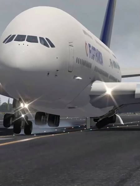 空客a380起落架故障,驾驶仪稳健着陆丨xp11-度小视