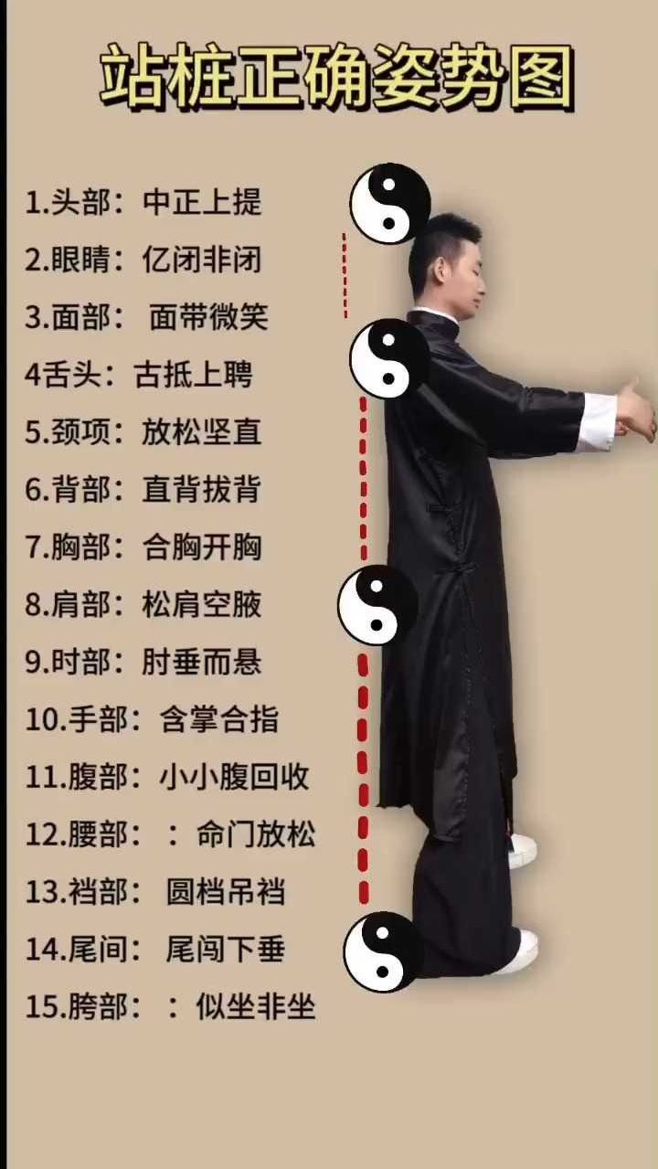 站桩正确姿势图详解,看视频看图看文字