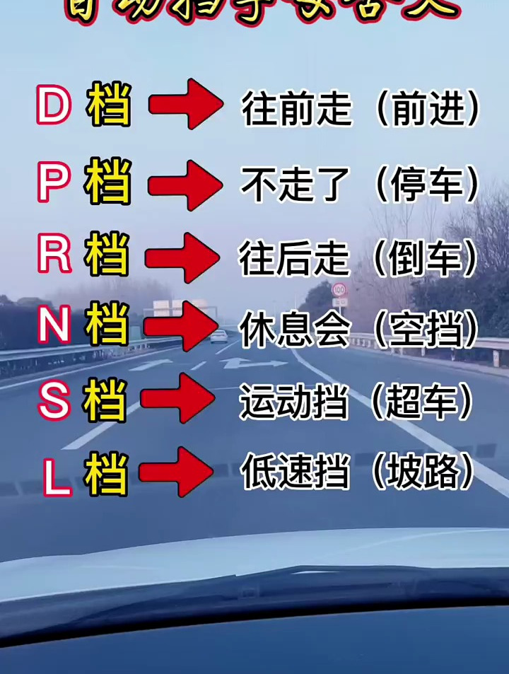 自动挡字母含义,自动挡驾驶技巧-度小视