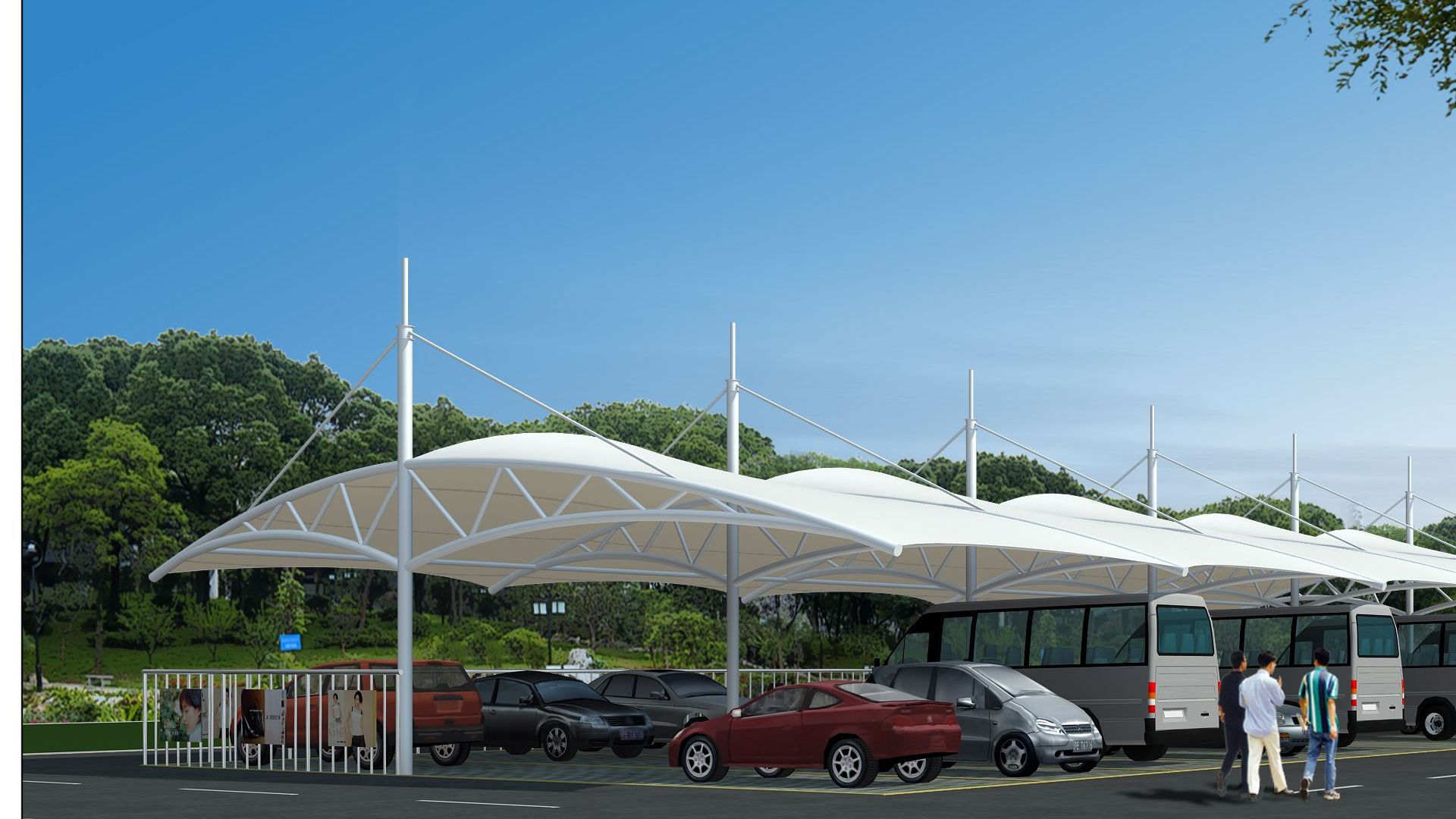 金昌膜结构车棚