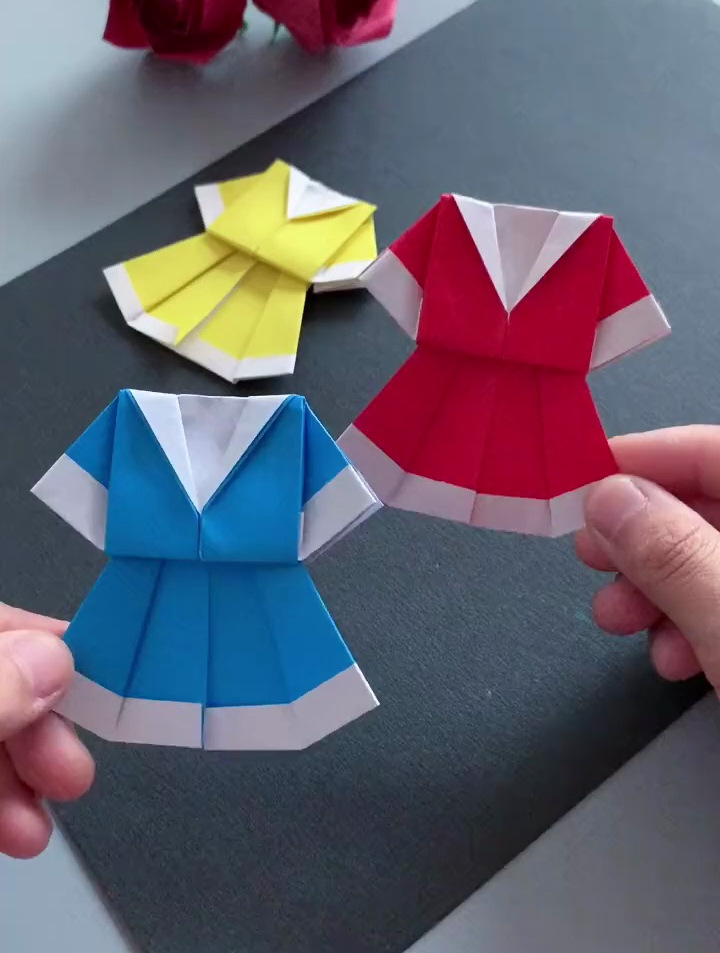 折纸学习—可爱的小裙子