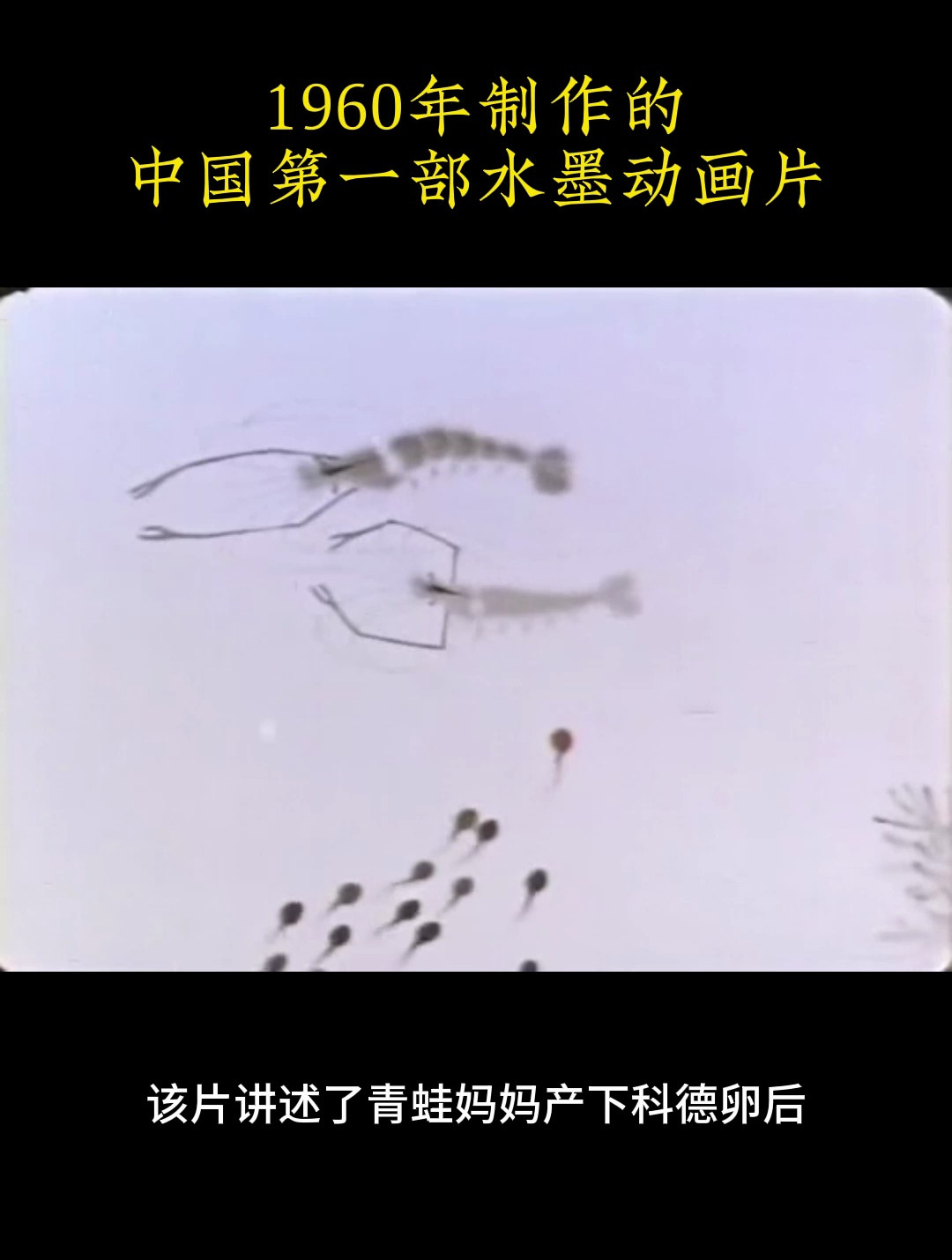 1960年制作的中国第一部水墨动画片