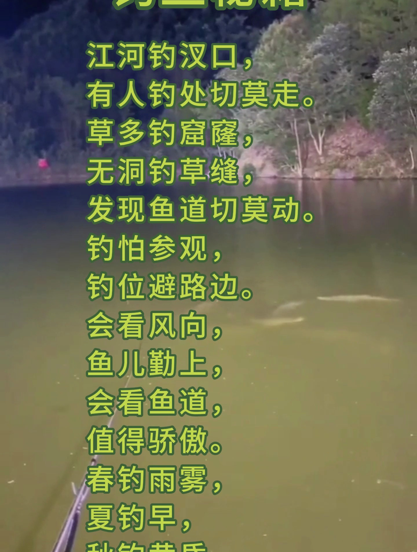 想要轻松获得好鱼获?不妨试试这钓鱼口诀!