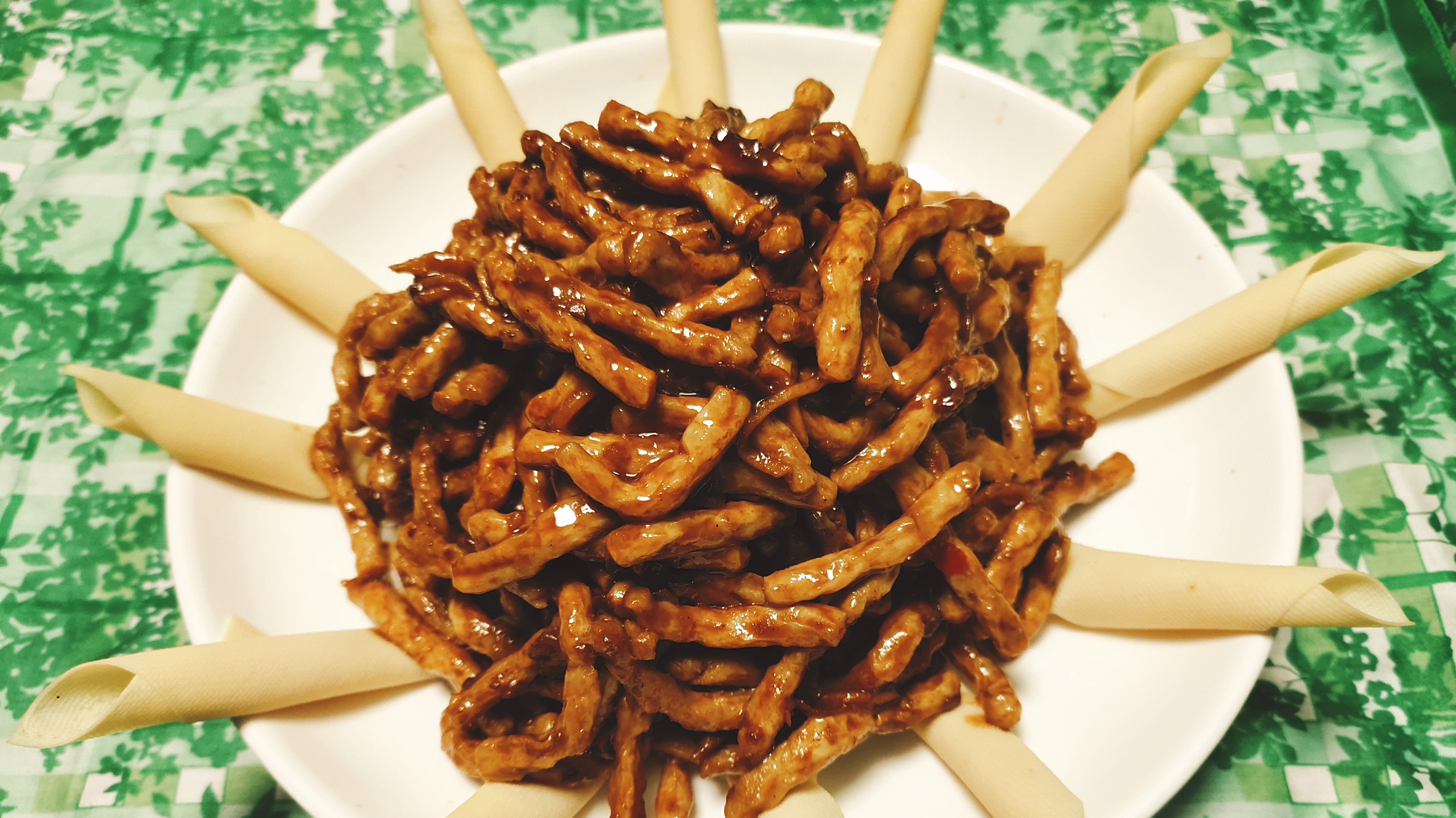 关德财老师教做素菜 京酱蛋白丝