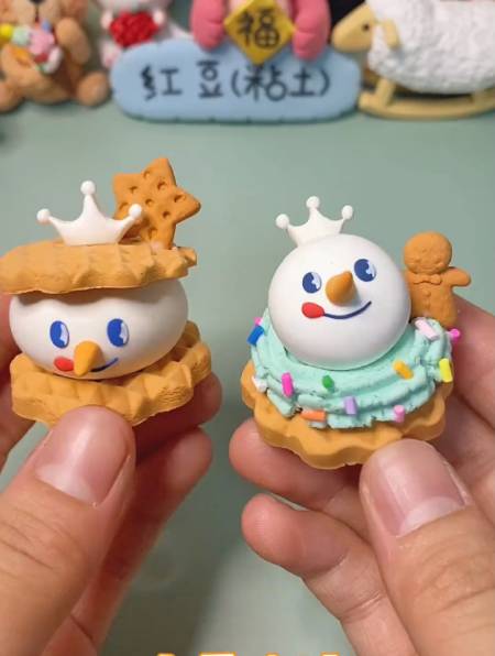 蜜雪冰城&华夫饼03 超轻粘土手工 粘土教程 蜜雪冰城-度小视